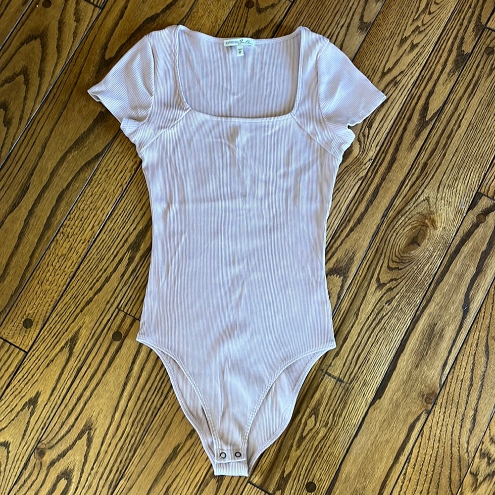 Express Ribbed Square Neck Bodysuit